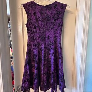 Danny & Nicole Black and Purple Dress